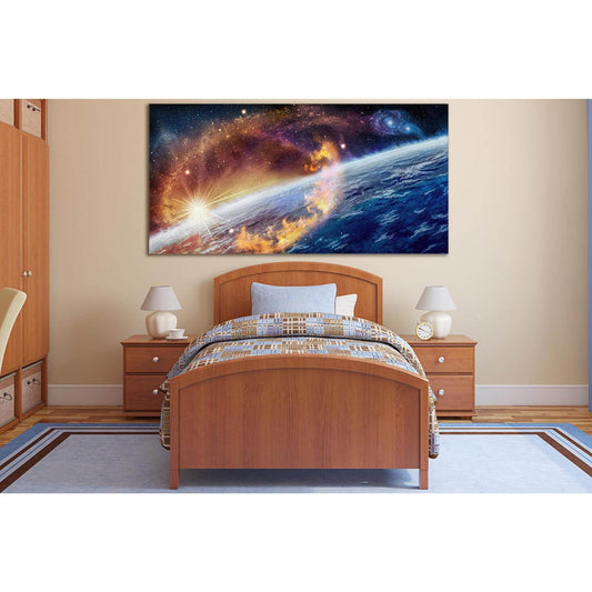 Surface Of The Planet Space №SL964 Ready to Hang Canvas PrintCanvas art arrives ready to hang, with hanging accessories included and no additional framing required. Every canvas print is hand-crafted, made on-demand at our workshop and expertly stretched