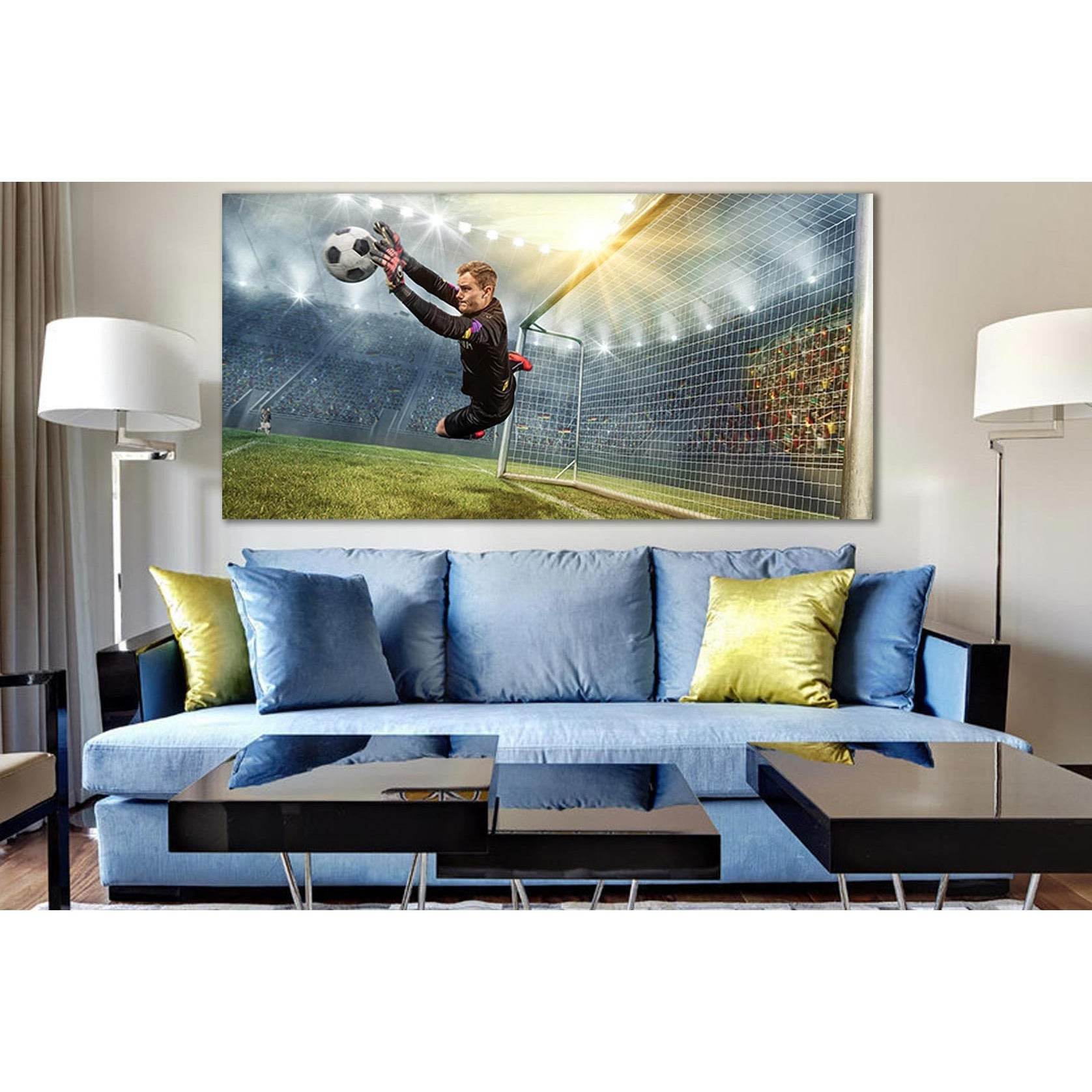 Goalkeeper Catching A Soccer Ball №SL926 Ready to Hang Canvas PrintCanvas art arrives ready to hang, with hanging accessories included and no additional framing required. Every canvas print is hand-crafted, made on-demand at our workshop and expertly stre