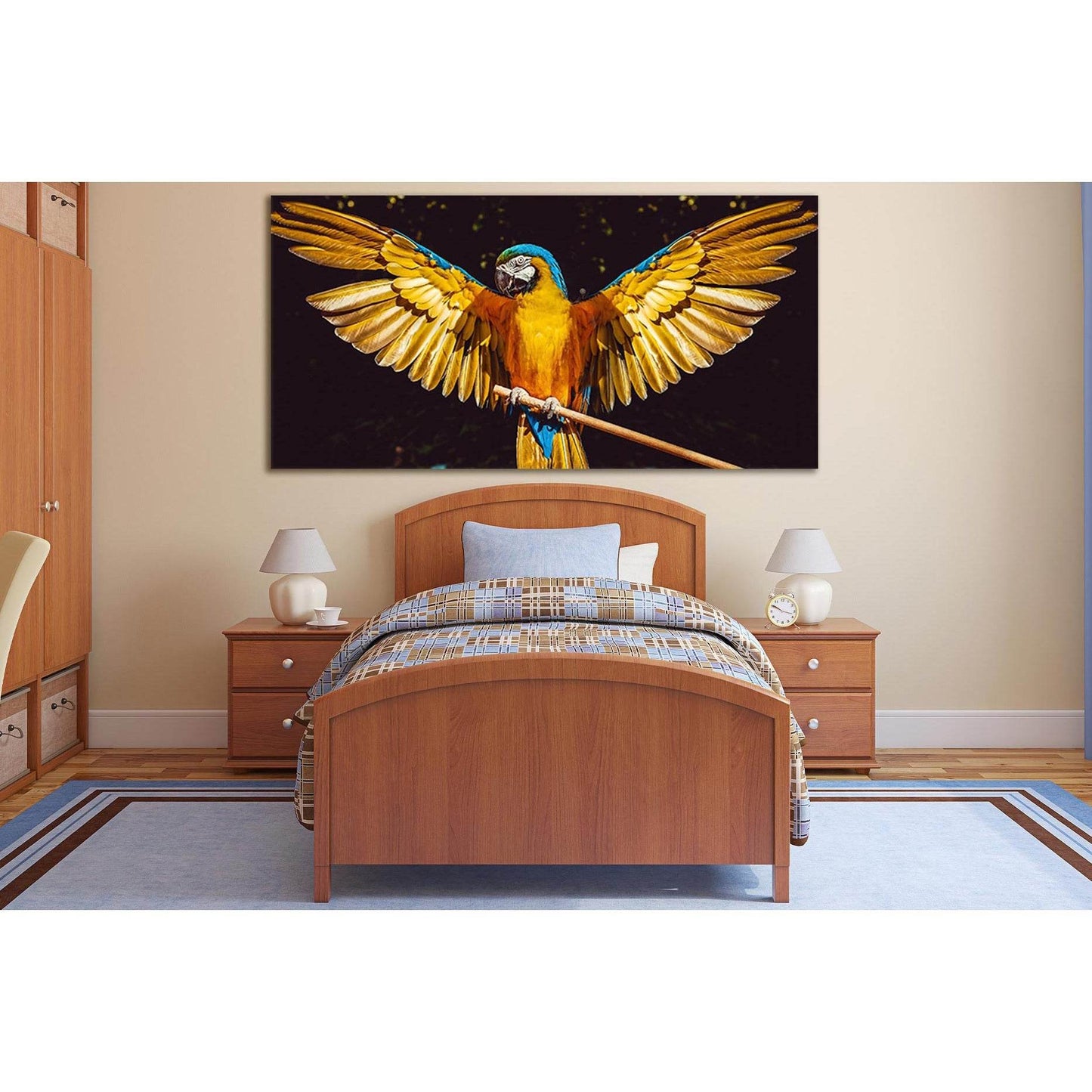 Parrot Macaw Spread Wings №SL1037 Ready to Hang Canvas PrintCanvas art arrives ready to hang, with hanging accessories included and no additional framing required. Every canvas print is hand-crafted, made on-demand at our workshop and expertly stretched a