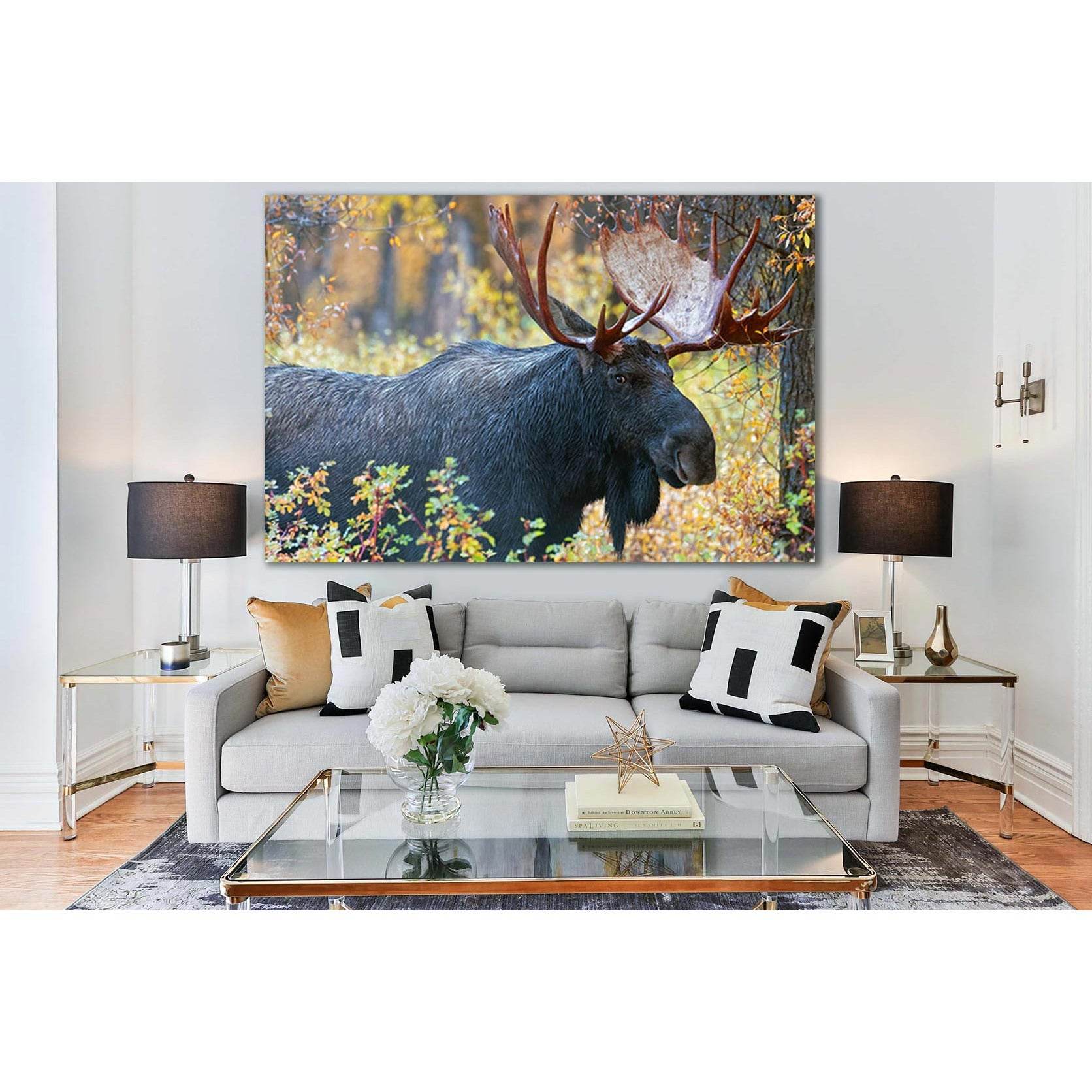 Moose Close Up №SL1018 Ready to Hang Canvas PrintCanvas art arrives ready to hang, with hanging accessories included and no additional framing required. Every canvas print is hand-crafted, made on-demand at our workshop and expertly stretched around 100%