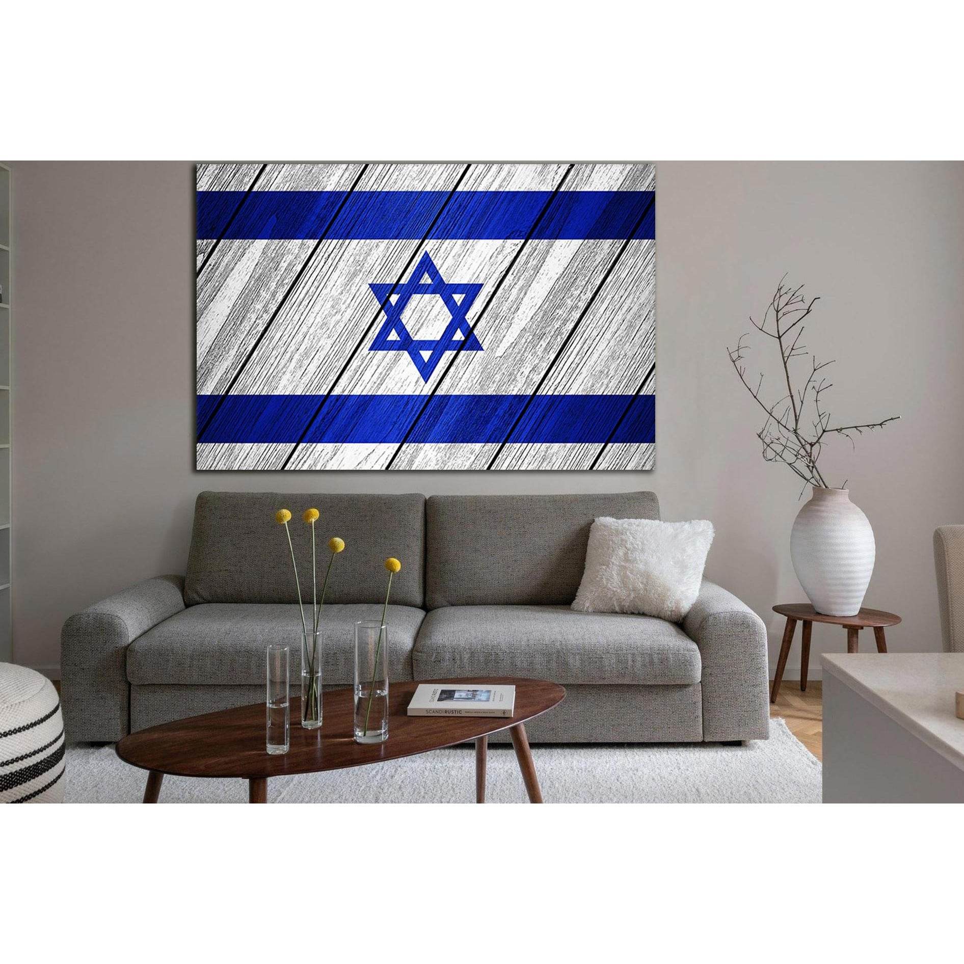 Flag Of Israel On Wood №SL1200 Ready to Hang Canvas PrintCanvas art arrives ready to hang, with hanging accessories included and no additional framing required. Every canvas print is hand-crafted, made on-demand at our workshop and expertly stretched arou