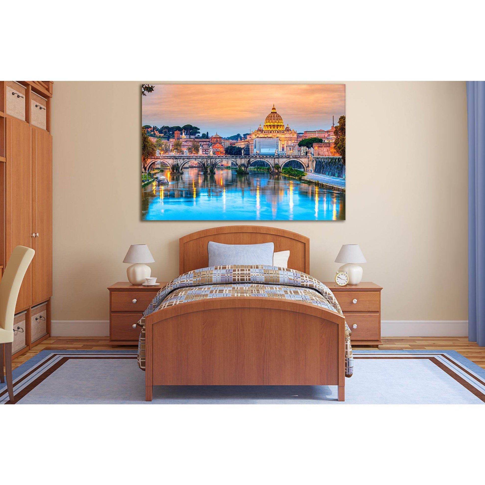 Stone Bridge In Rome №SL1129 Ready to Hang Canvas PrintCanvas art arrives ready to hang, with hanging accessories included and no additional framing required. Every canvas print is hand-crafted, made on-demand at our workshop and expertly stretched around