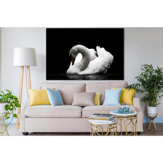 Beautiful Swan Black And White №SL844 Ready to Hang Canvas PrintCanvas art arrives ready to hang, with hanging accessories included and no additional framing required. Every canvas print is hand-crafted, made on-demand at our workshop and expertly stretch