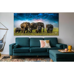 Group Of Elephants In The Field №SL1017 Ready to Hang Canvas PrintCanvas art arrives ready to hang, with hanging accessories included and no additional framing required. Every canvas print is hand-crafted, made on-demand at our workshop and expertly stret