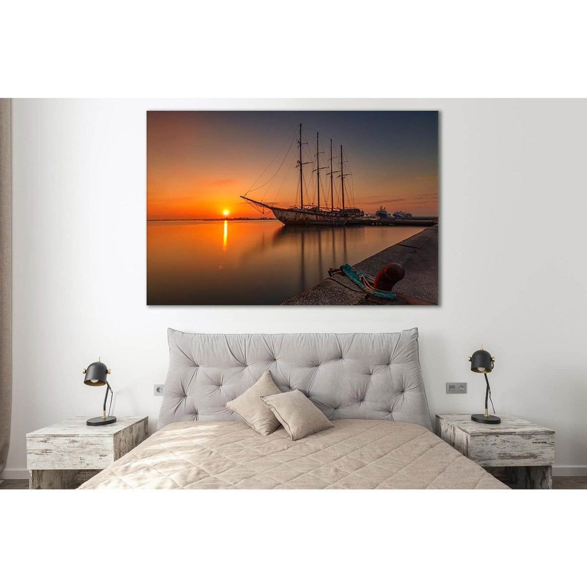 Old Ship At Sunset №SL213 Ready to Hang Canvas PrintCanvas art arrives ready to hang, with hanging accessories included and no additional framing required. Every canvas print is hand-crafted, made on-demand at our workshop and expertly stretched around 10