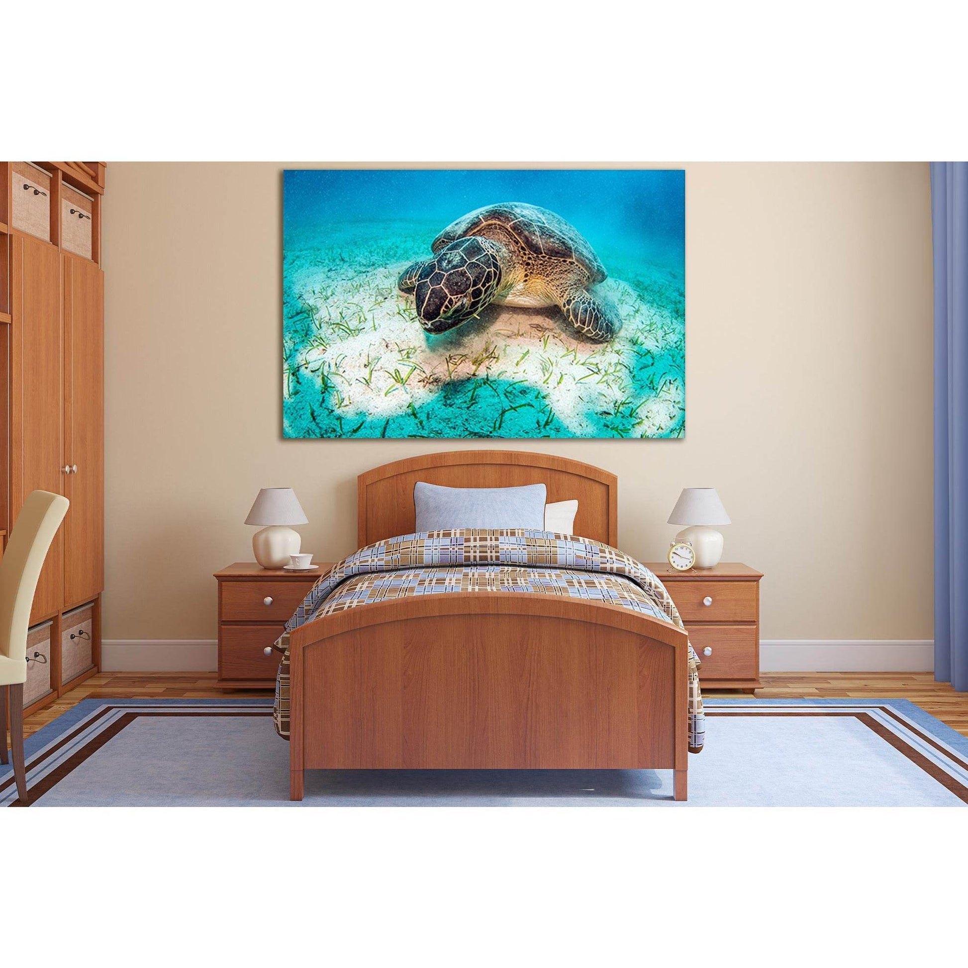 Turtle Underwater World Close Up №SL1055 Ready to Hang Canvas PrintCanvas art arrives ready to hang, with hanging accessories included and no additional framing required. Every canvas print is hand-crafted, made on-demand at our workshop and expertly stre