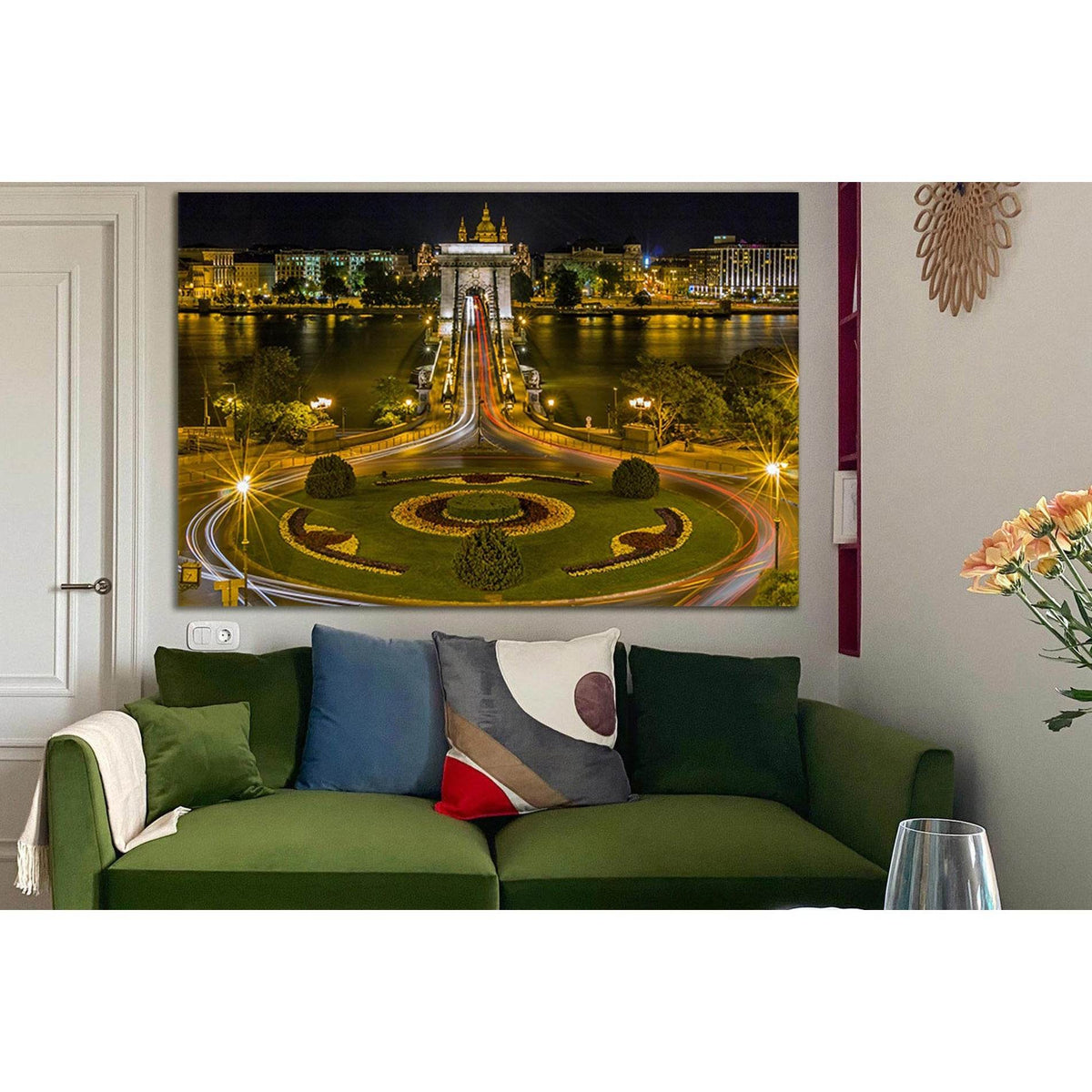 Chain Bridge In Budapest №SL1109 Ready to Hang Canvas PrintCanvas art arrives ready to hang, with hanging accessories included and no additional framing required. Every canvas print is hand-crafted, made on-demand at our workshop and expertly stretched ar