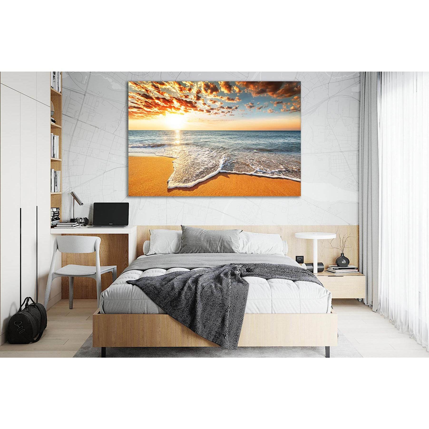 Colorful Sunset On The Sea №SL137 Ready to Hang Canvas PrintCanvas art arrives ready to hang, with hanging accessories included and no additional framing required. Every canvas print is hand-crafted, made on-demand at our workshop and expertly stretched a