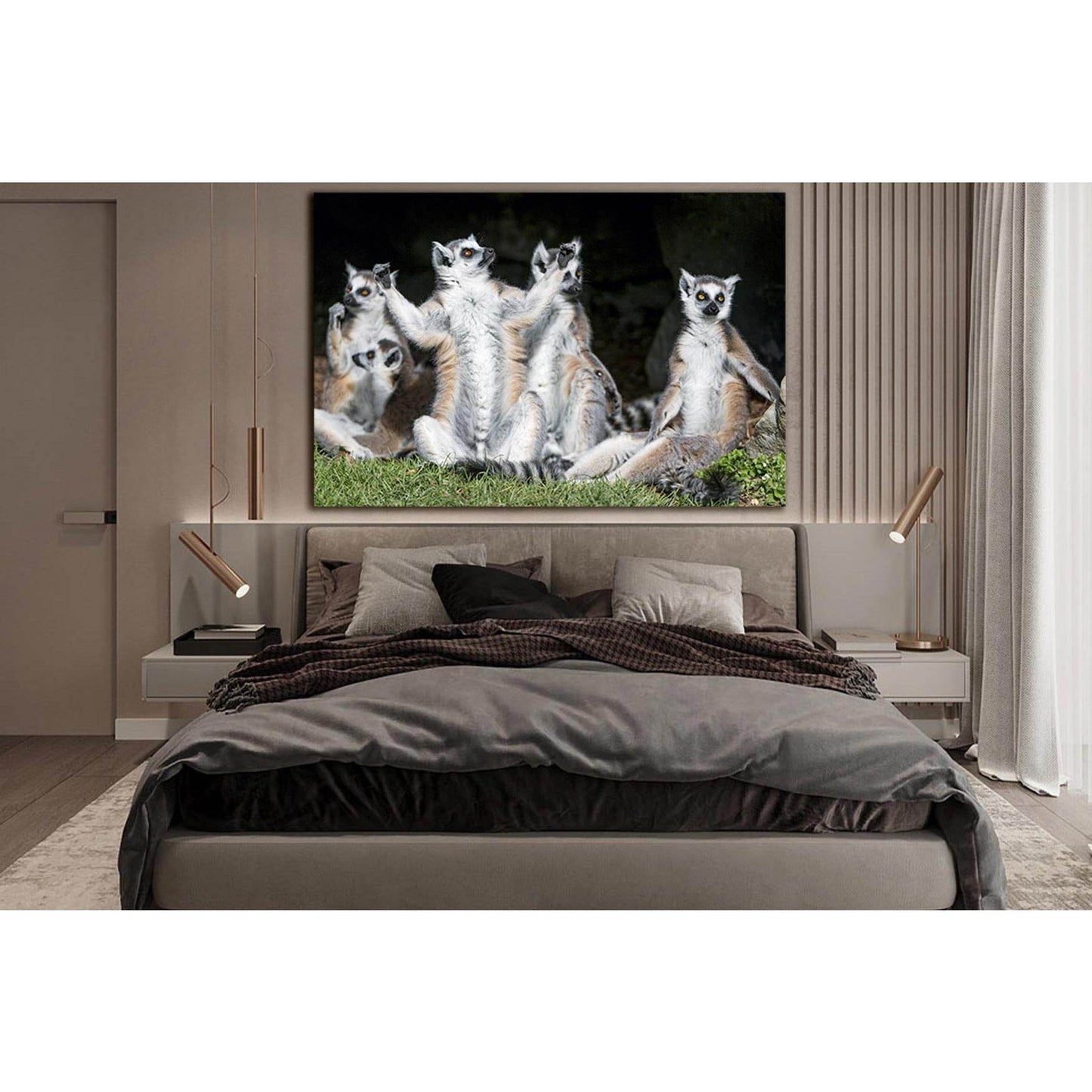 Funny Ring Tailed Lemurs №SL1544 Ready to Hang Canvas PrintCanvas art arrives ready to hang, with hanging accessories included and no additional framing required. Every canvas print is hand-crafted, made on-demand at our workshop and expertly stretched ar