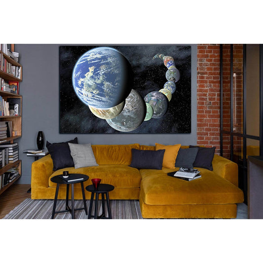 Parade Of Planets №SL972 Ready to Hang Canvas PrintCanvas art arrives ready to hang, with hanging accessories included and no additional framing required. Every canvas print is hand-crafted, made on-demand at our workshop and expertly stretched around 100