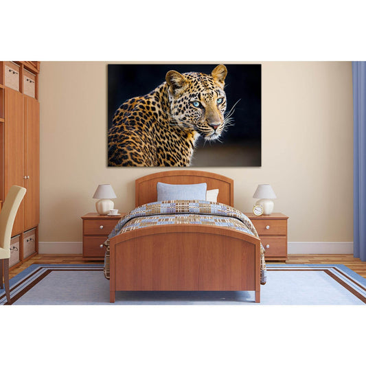 Leopard On A Black Background №SL1535 Ready to Hang Canvas PrintCanvas art arrives ready to hang, with hanging accessories included and no additional framing required. Every canvas print is hand-crafted, made on-demand at our workshop and expertly stretch