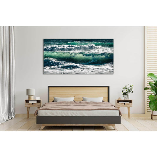 Turquoise Sea Waves №SL85 Ready to Hang Canvas PrintCanvas art arrives ready to hang, with hanging accessories included and no additional framing required. Every canvas print is hand-crafted, made on-demand at our workshop and expertly stretched around 10