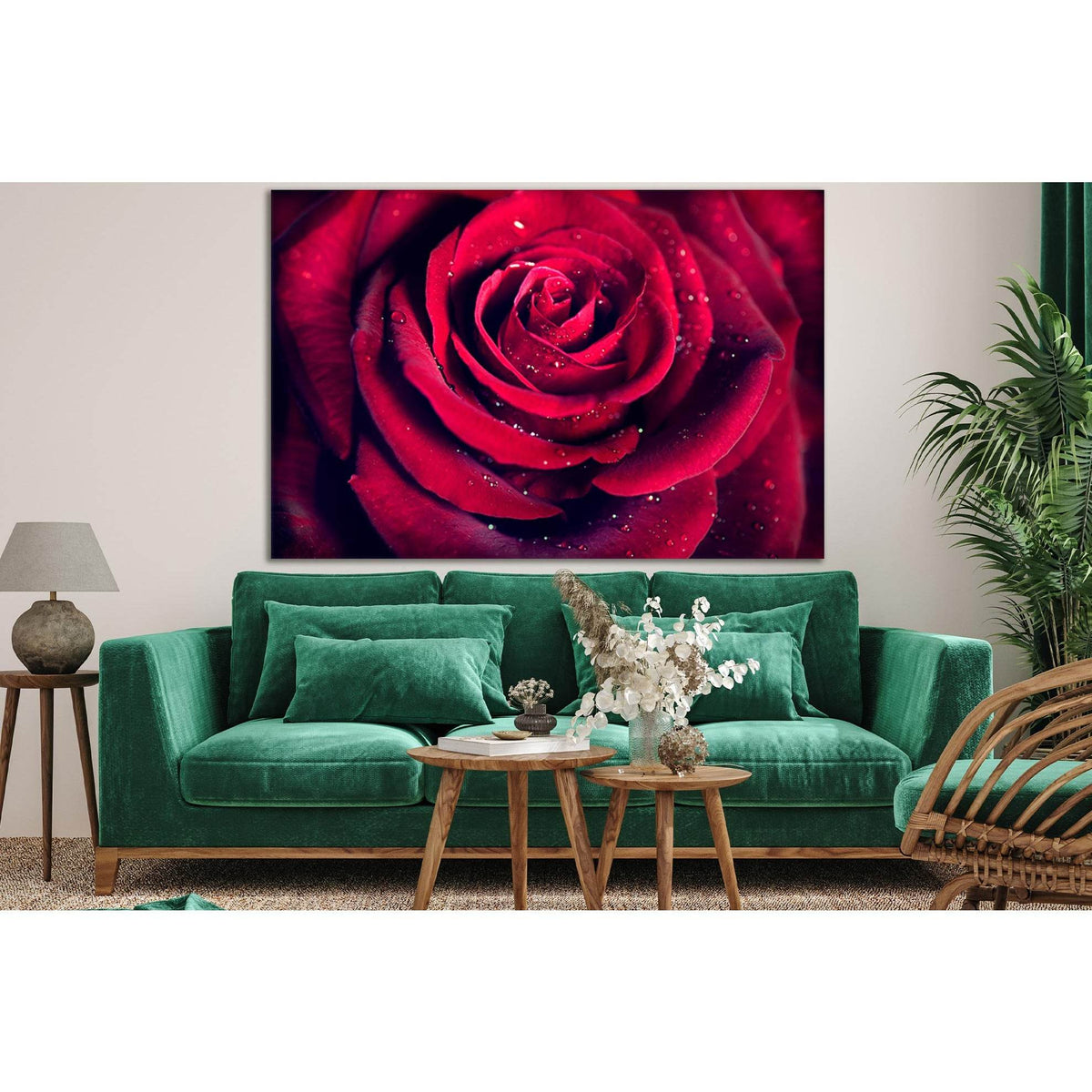 Red Rose Flower №SL705 Ready to Hang Canvas PrintCanvas art arrives ready to hang, with hanging accessories included and no additional framing required. Every canvas print is hand-crafted, made on-demand at our workshop and expertly stretched around 100%