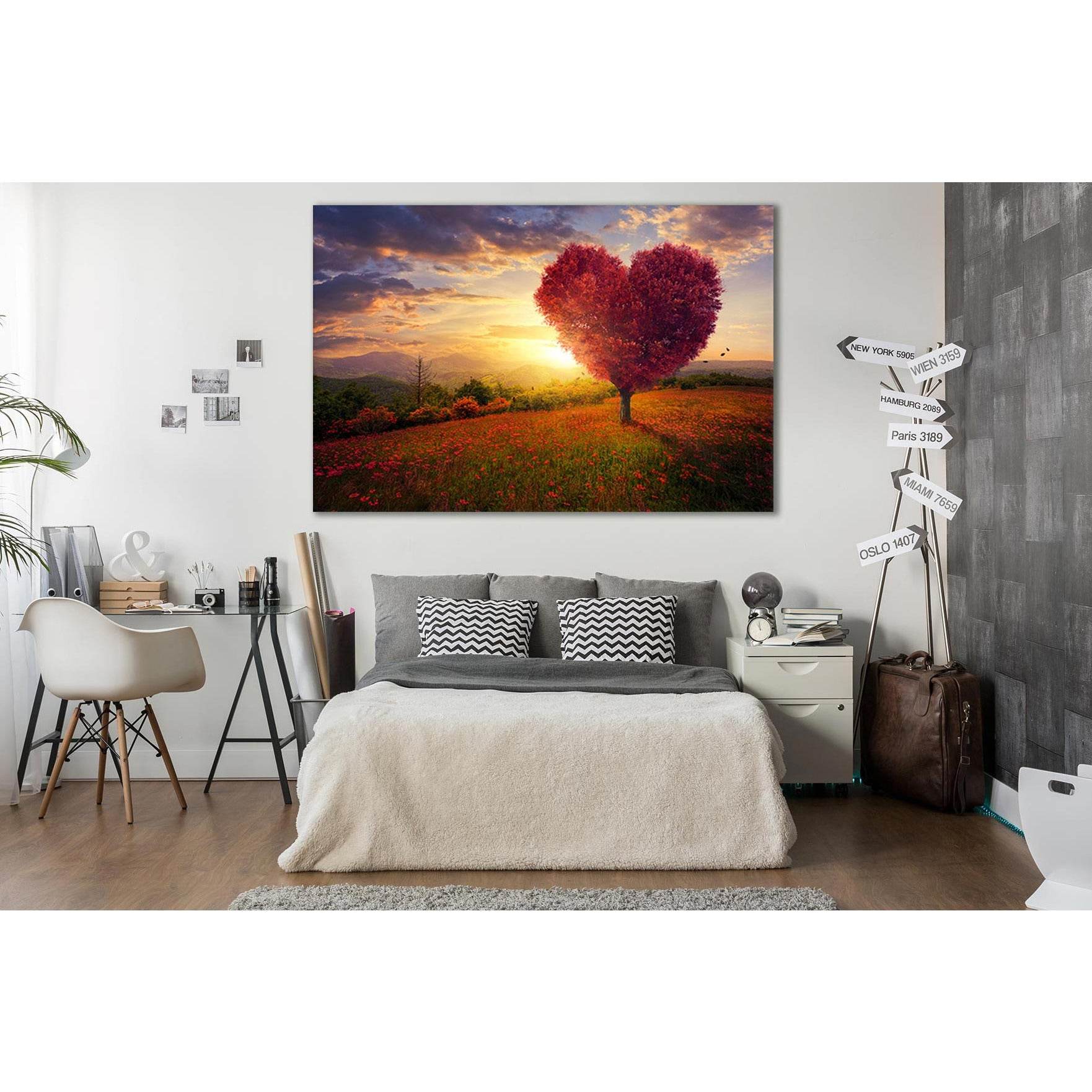 Love Tree Beautiful Sunset №SL233 Ready to Hang Canvas PrintCanvas art arrives ready to hang, with hanging accessories included and no additional framing required. Every canvas print is hand-crafted, made on-demand at our workshop and expertly stretched a