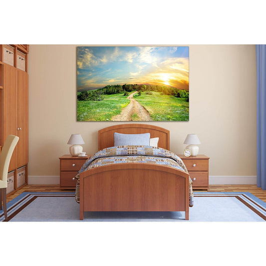 Path Among Trees At Sunset №SL820 Ready to Hang Canvas PrintCanvas art arrives ready to hang, with hanging accessories included and no additional framing required. Every canvas print is hand-crafted, made on-demand at our workshop and expertly stretched a