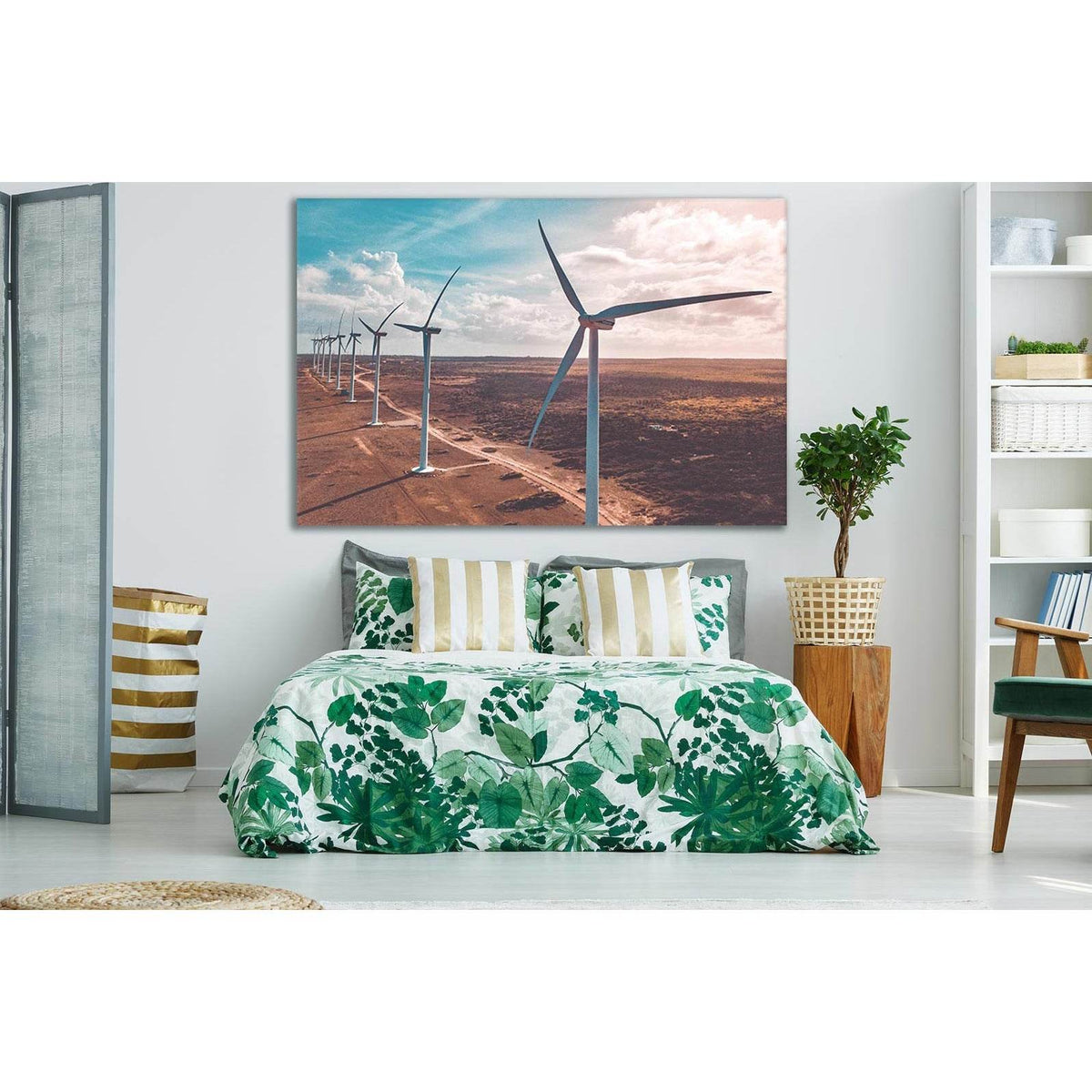 Wind Turbines On Brown Sand №SL775 Ready to Hang Canvas PrintCanvas art arrives ready to hang, with hanging accessories included and no additional framing required. Every canvas print is hand-crafted, made on-demand at our workshop and expertly stretched