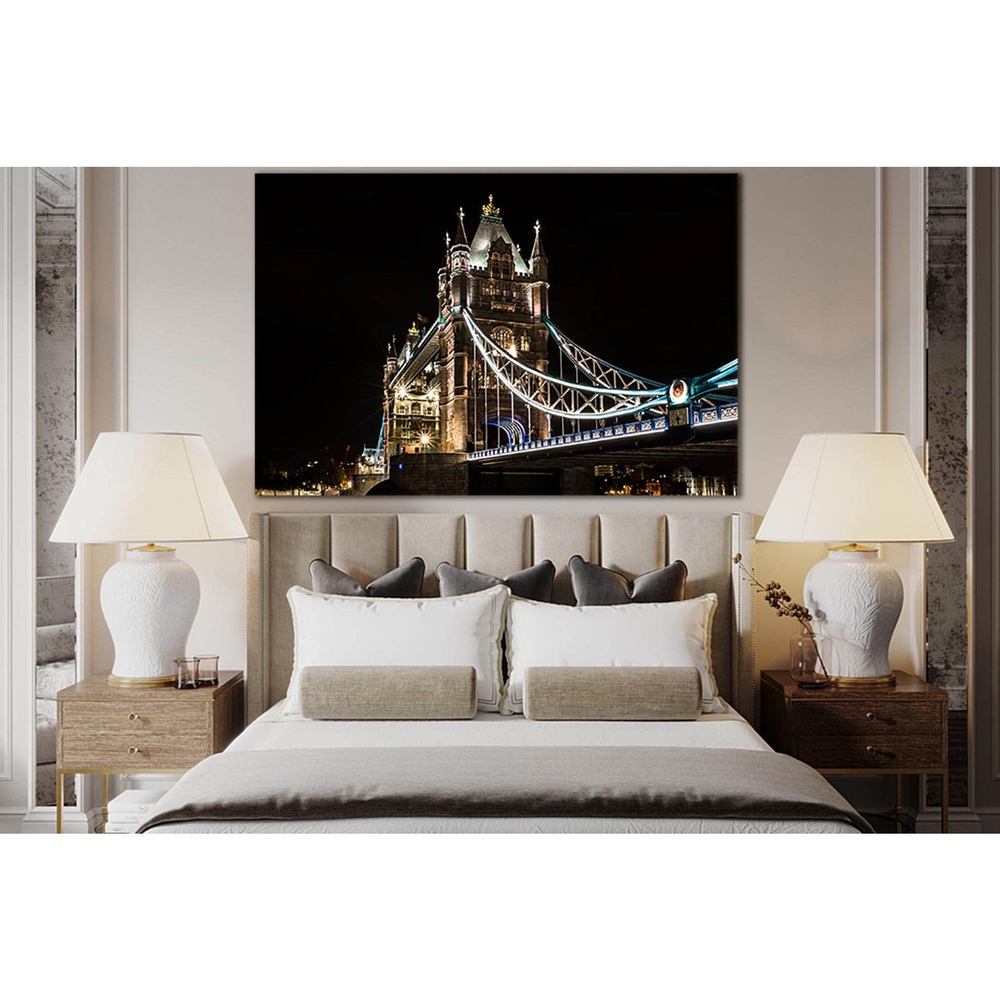 Tower Bridge At Night №SL1092 Ready to Hang Canvas PrintCanvas art arrives ready to hang, with hanging accessories included and no additional framing required. Every canvas print is hand-crafted, made on-demand at our workshop and expertly stretched aroun