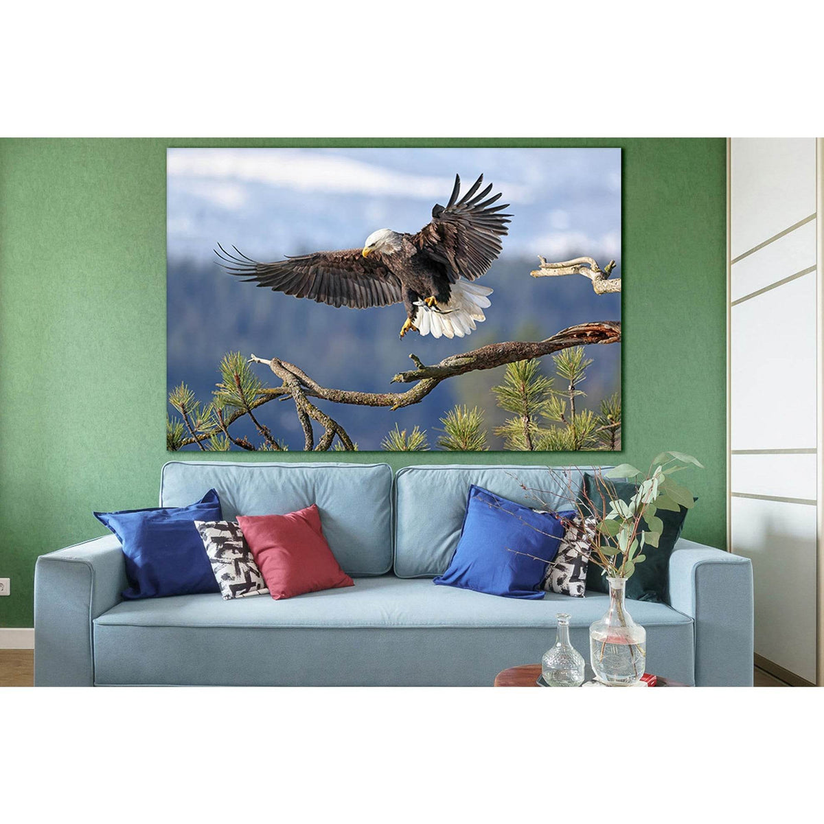 Bald Eagle With A Caught Fish №SL1052 Ready to Hang Canvas PrintCanvas art arrives ready to hang, with hanging accessories included and no additional framing required. Every canvas print is hand-crafted, made on-demand at our workshop and expertly stretch