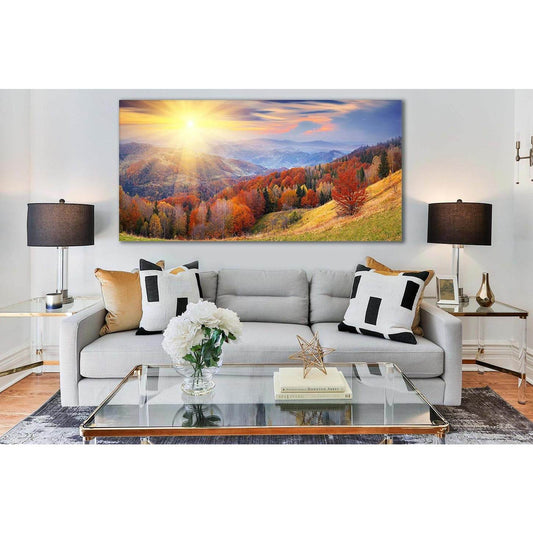 Sunset In The Autumn Mountains №SL624 Ready to Hang Canvas PrintCanvas art arrives ready to hang, with hanging accessories included and no additional framing required. Every canvas print is hand-crafted, made on-demand at our workshop and expertly stretch