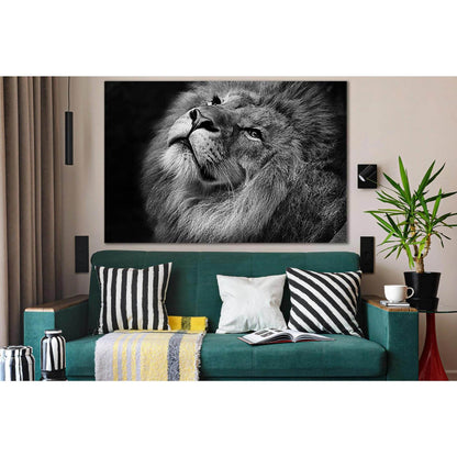 Leo Portrait Black & White №SL862 Ready to Hang Canvas PrintCanvas art arrives ready to hang, with hanging accessories included and no additional framing required. Every canvas print is hand-crafted, made on-demand at our workshop and expertly stretched a