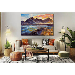 Oil Painting Pink Sunset Sea And Mountains №SL599 Ready to Hang Canvas PrintCanvas art arrives ready to hang, with hanging accessories included and no additional framing required. Every canvas print is hand-crafted, made on-demand at our workshop and expe