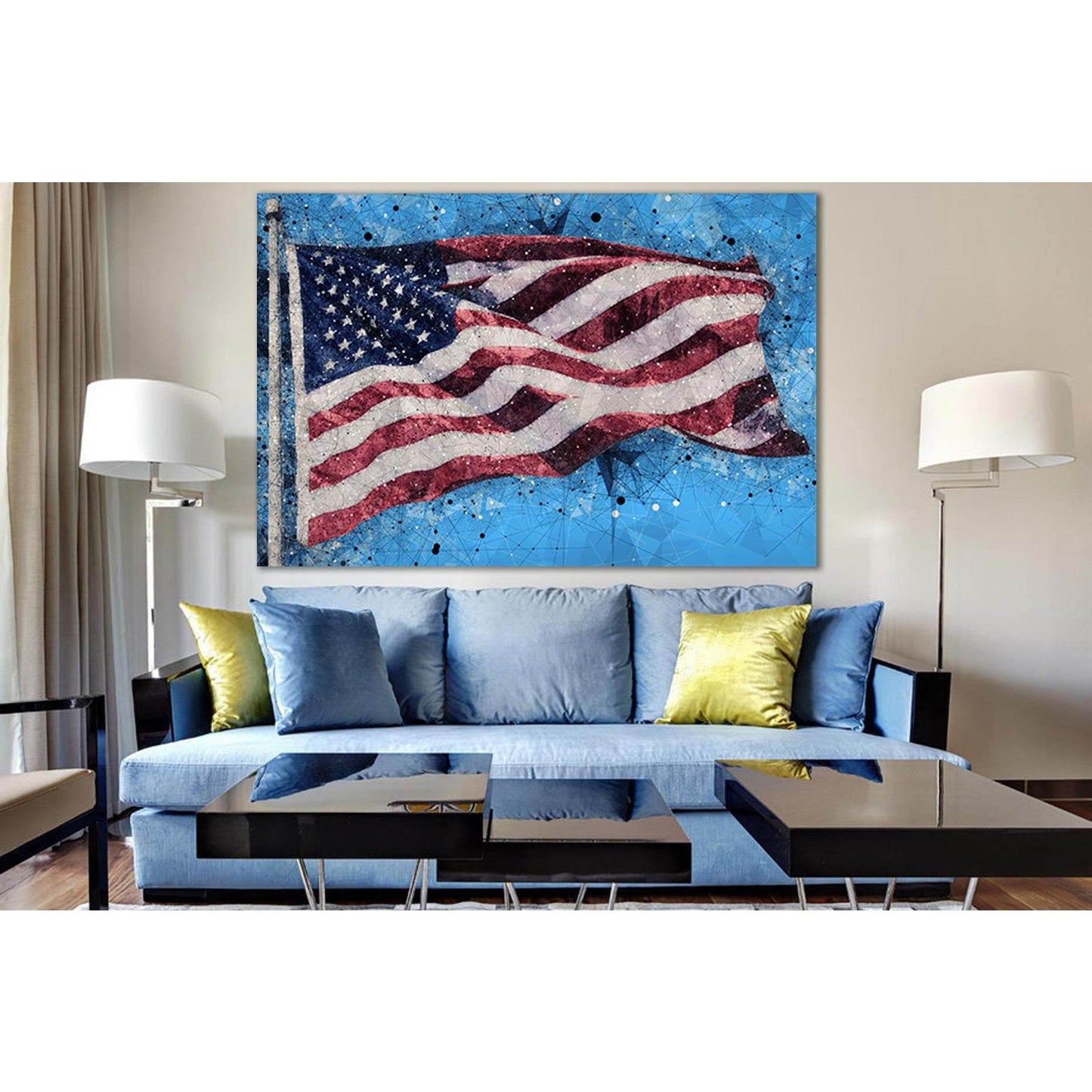 American Flag №SL1153 Ready to Hang Canvas PrintCanvas art arrives ready to hang, with hanging accessories included and no additional framing required. Every canvas print is hand-crafted, made on-demand at our workshop and expertly stretched around 100% N