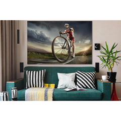 Man Training On His Road Bike №SL913 Ready to Hang Canvas PrintCanvas art arrives ready to hang, with hanging accessories included and no additional framing required. Every canvas print is hand-crafted, made on-demand at our workshop and expertly stretche