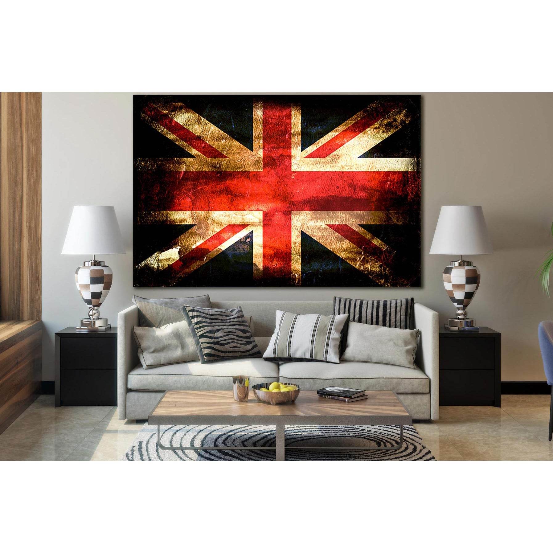 Flag Of UK №SL1175 Ready to Hang Canvas PrintCanvas art arrives ready to hang, with hanging accessories included and no additional framing required. Every canvas print is hand-crafted, made on-demand at our workshop and expertly stretched around 100% Nort