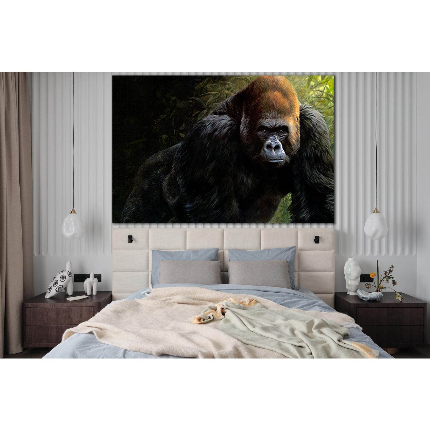 Gorilla Close Up №SL1508 Ready to Hang Canvas PrintCanvas art arrives ready to hang, with hanging accessories included and no additional framing required. Every canvas print is hand-crafted, made on-demand at our workshop and expertly stretched around 100