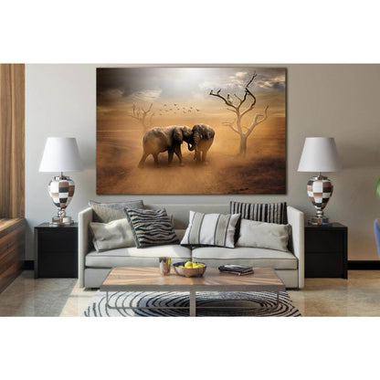 Two Big Elephants №SL1509 Ready to Hang Canvas PrintCanvas art arrives ready to hang, with hanging accessories included and no additional framing required. Every canvas print is hand-crafted, made on-demand at our workshop and expertly stretched around 10