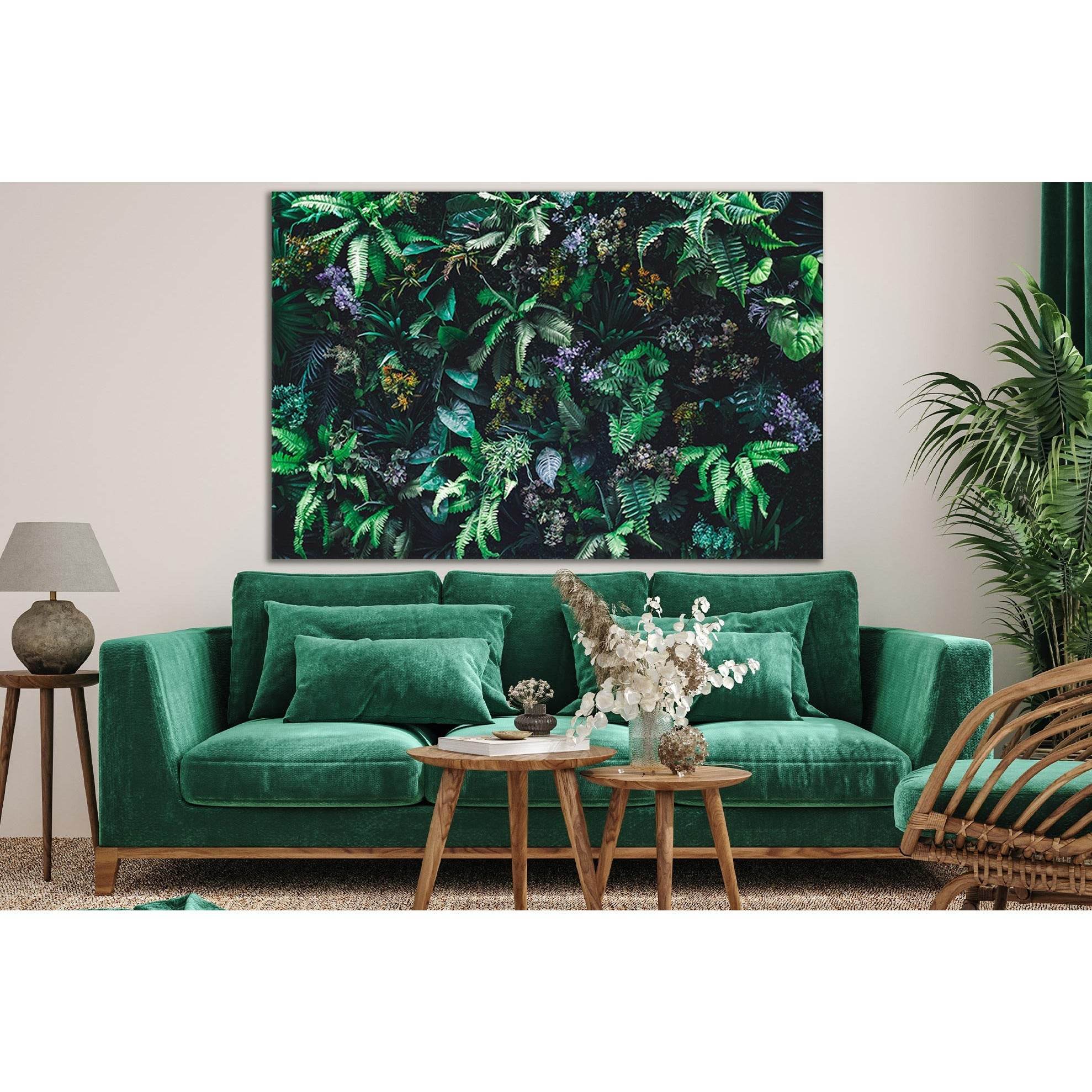 Tropical Green Leaves №SL679 Ready to Hang Canvas PrintCanvas art arrives ready to hang, with hanging accessories included and no additional framing required. Every canvas print is hand-crafted, made on-demand at our workshop and expertly stretched around