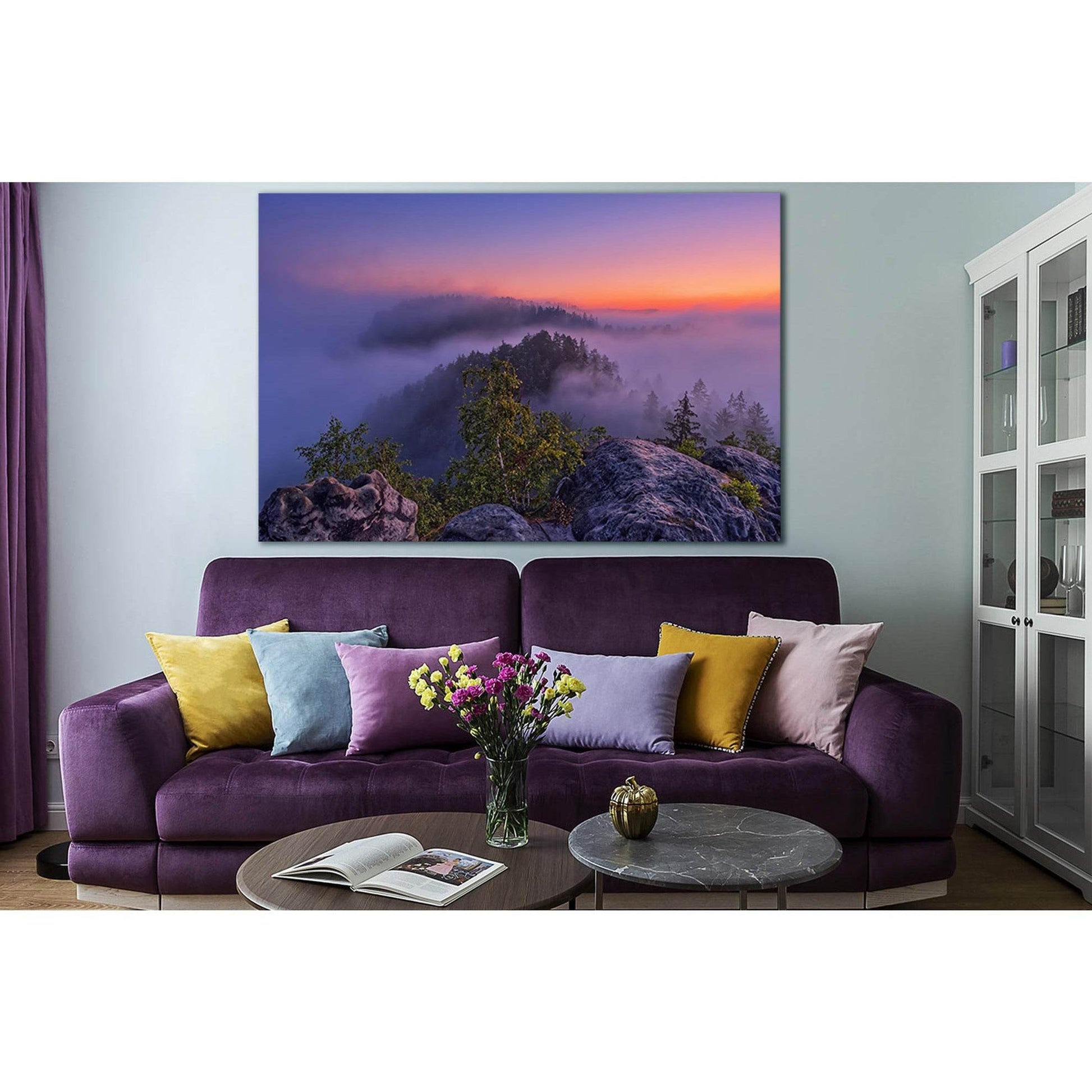 Foggy In Mountain At Sunset №SL1579 Ready to Hang Canvas PrintCanvas art arrives ready to hang, with hanging accessories included and no additional framing required. Every canvas print is hand-crafted, made on-demand at our workshop and expertly stretched