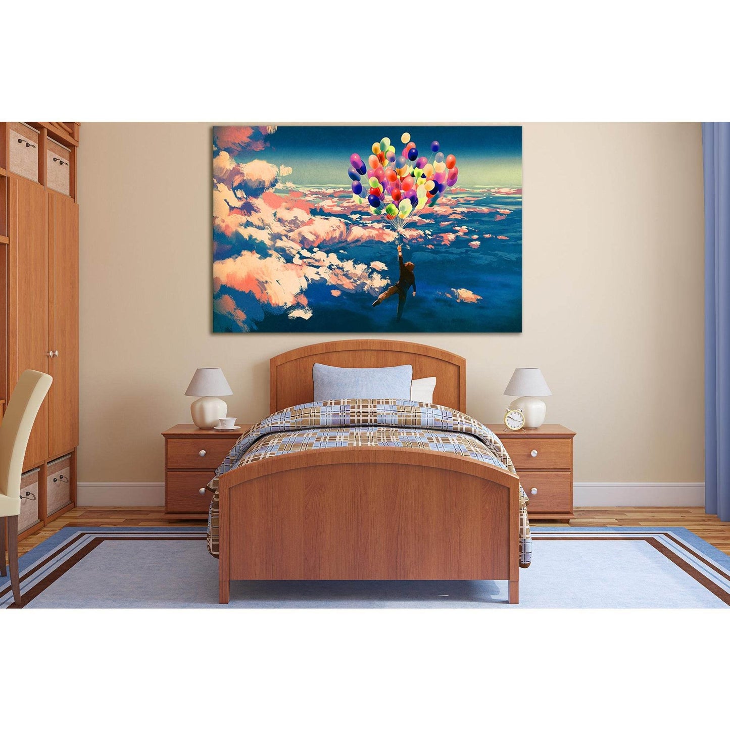 Boy With Colorful Air Balloons №SL1259 Ready to Hang Canvas PrintCanvas art arrives ready to hang, with hanging accessories included and no additional framing required. Every canvas print is hand-crafted, made on-demand at our workshop and expertly stretc