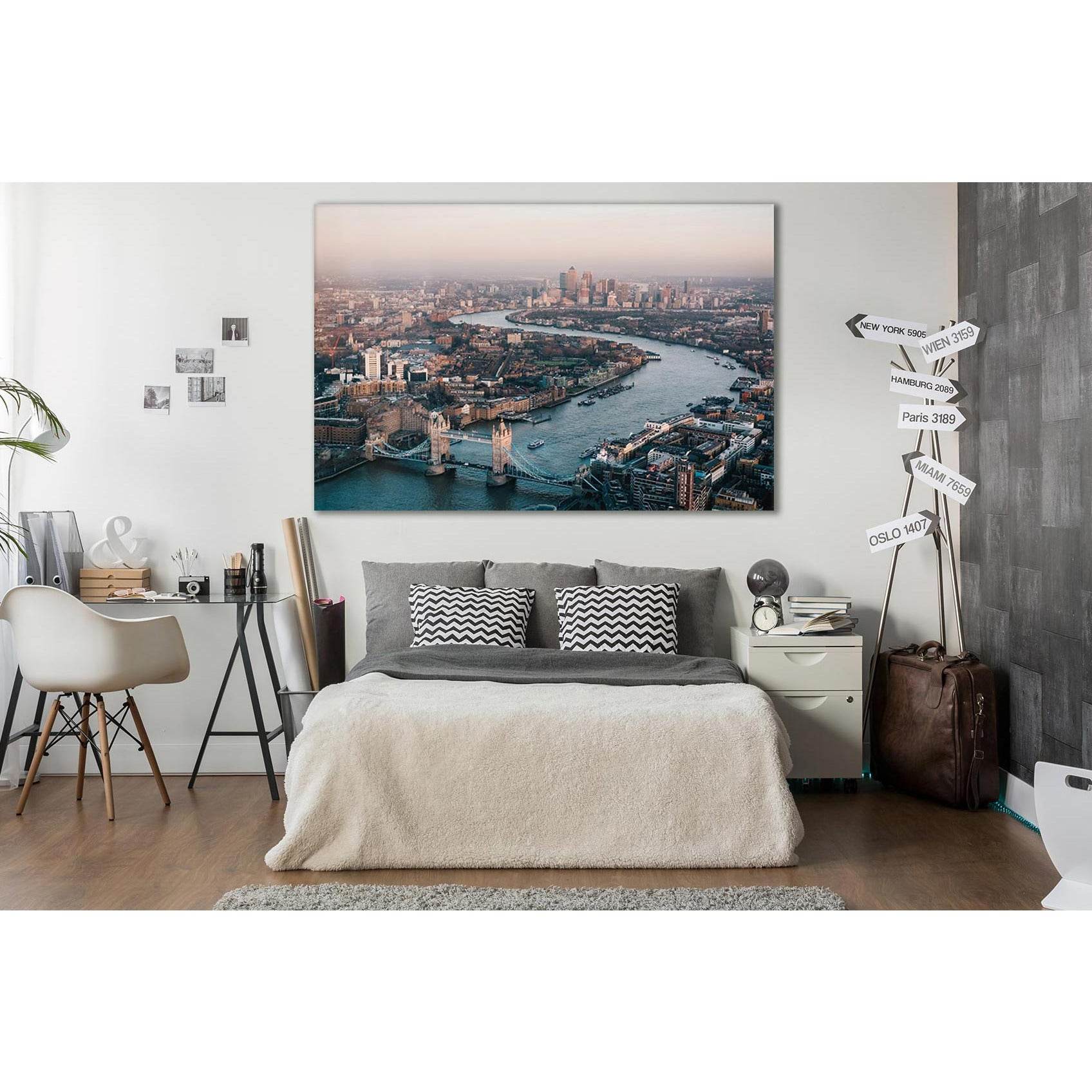 London Beautiful Skyline №SL341 Ready to Hang Canvas PrintCanvas art arrives ready to hang, with hanging accessories included and no additional framing required. Every canvas print is hand-crafted, made on-demand at our workshop and expertly stretched aro