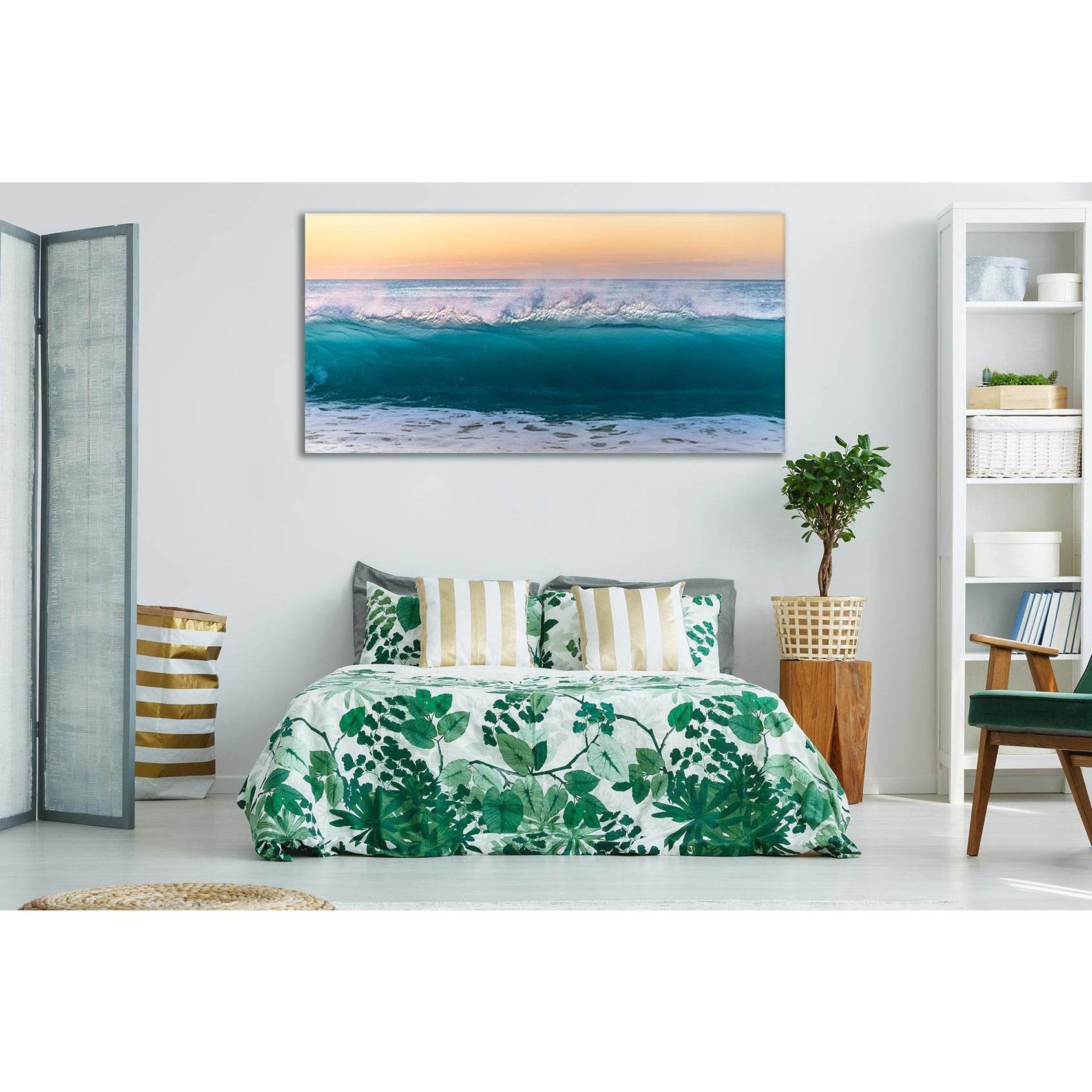 Beautiful Evening Ocean Wave №SL126 Ready to Hang Canvas PrintCanvas art arrives ready to hang, with hanging accessories included and no additional framing required. Every canvas print is hand-crafted, made on-demand at our workshop and expertly stretched
