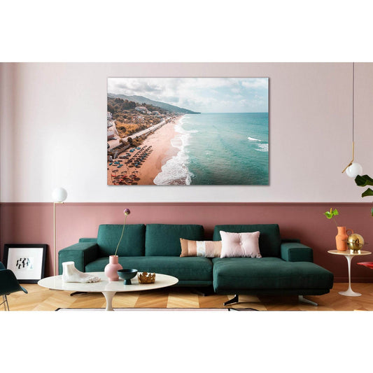 Umbrellas On Beach №SL94 Ready to Hang Canvas PrintCanvas art arrives ready to hang, with hanging accessories included and no additional framing required. Every canvas print is hand-crafted, made on-demand at our workshop and expertly stretched around 100