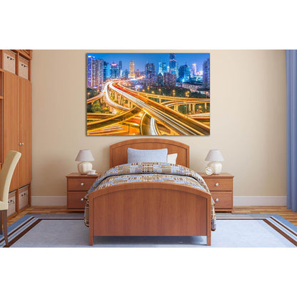 View Of Shanghai Overpass At Night №SL351 Ready to Hang Canvas PrintCanvas art arrives ready to hang, with hanging accessories included and no additional framing required. Every canvas print is hand-crafted, made on-demand at our workshop and expertly str