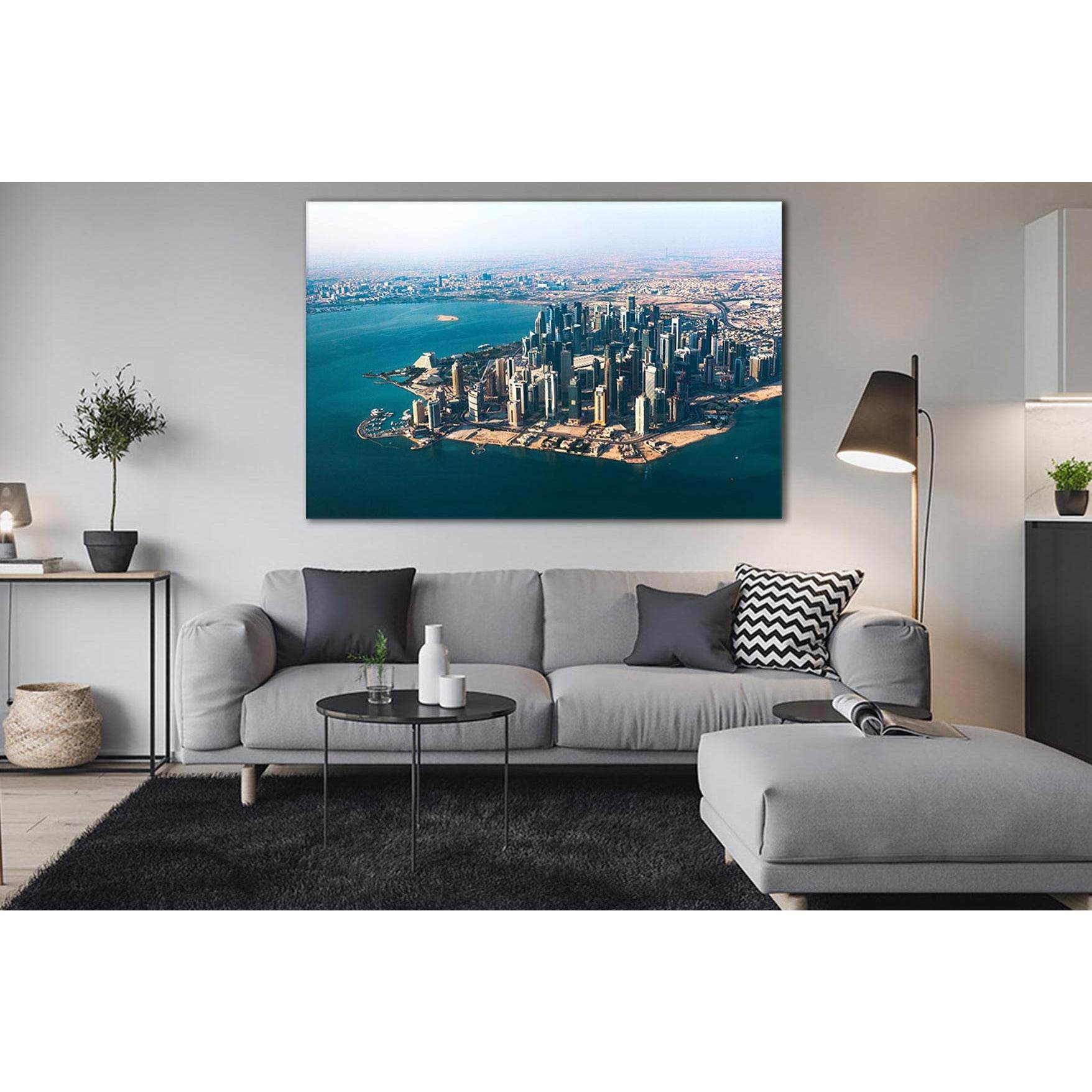 Doha Festival City Doha Qatar Cityscape №SL336 Ready to Hang Canvas PrintCanvas art arrives ready to hang, with hanging accessories included and no additional framing required. Every canvas print is hand-crafted, made on-demand at our workshop and expertl