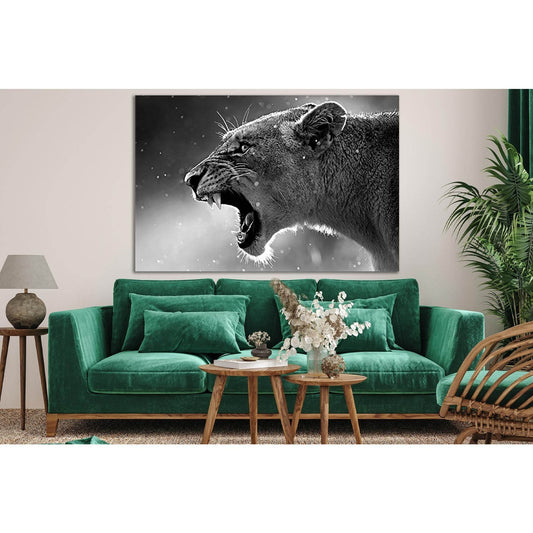 Growling Lioness In Black And White №SL855 Ready to Hang Canvas PrintCanvas art arrives ready to hang, with hanging accessories included and no additional framing required. Every canvas print is hand-crafted, made on-demand at our workshop and expertly st