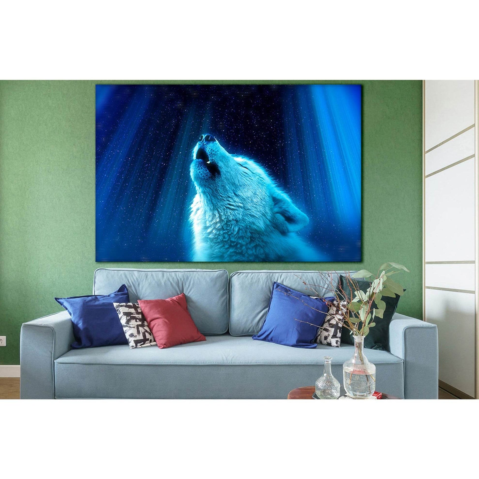 Howl Of The White Wolf №SL1521 Ready to Hang Canvas PrintCanvas art arrives ready to hang, with hanging accessories included and no additional framing required. Every canvas print is hand-crafted, made on-demand at our workshop and expertly stretched arou