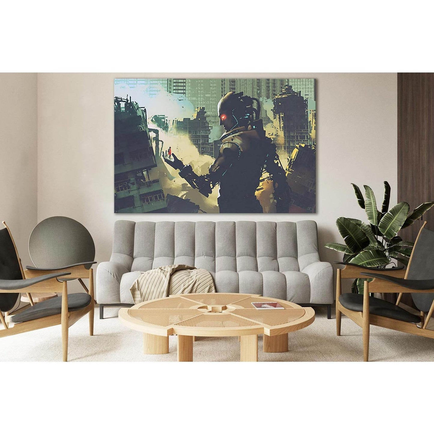 Giant Futuristic Robot №SL1284 Ready to Hang Canvas PrintCanvas art arrives ready to hang, with hanging accessories included and no additional framing required. Every canvas print is hand-crafted, made on-demand at our workshop and expertly stretched arou