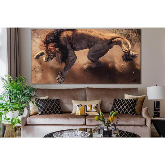 Mighty Adult Lion №SL1032 Ready to Hang Canvas PrintCanvas art arrives ready to hang, with hanging accessories included and no additional framing required. Every canvas print is hand-crafted, made on-demand at our workshop and expertly stretched around 10