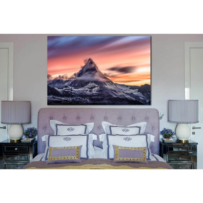 Cloud And Mountain Snowcapped №SL1587 Ready to Hang Canvas PrintCanvas art arrives ready to hang, with hanging accessories included and no additional framing required. Every canvas print is hand-crafted, made on-demand at our workshop and expertly stretch