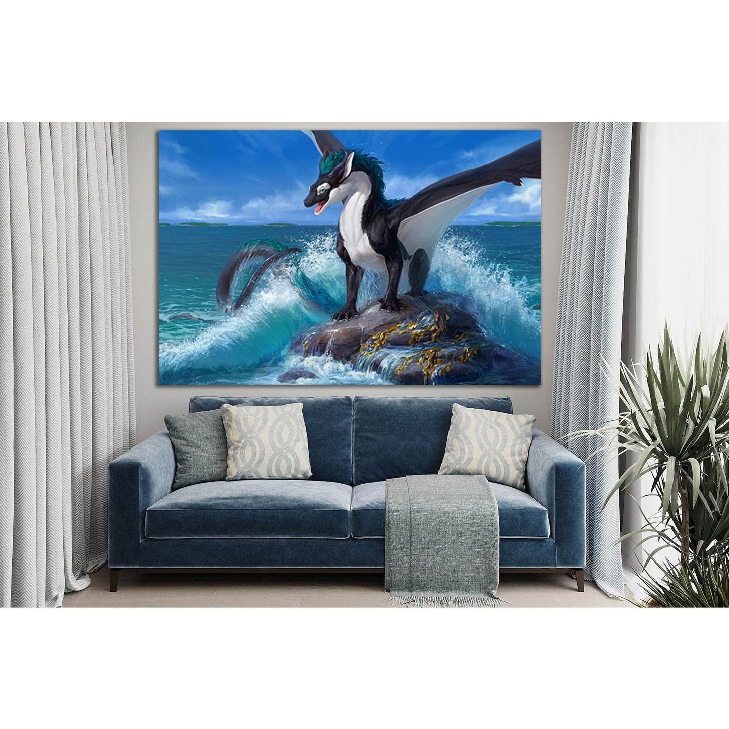 Dragon Sea Rock №SL1264 Ready to Hang Canvas PrintCanvas art arrives ready to hang, with hanging accessories included and no additional framing required. Every canvas print is hand-crafted, made on-demand at our workshop and expertly stretched around 100%