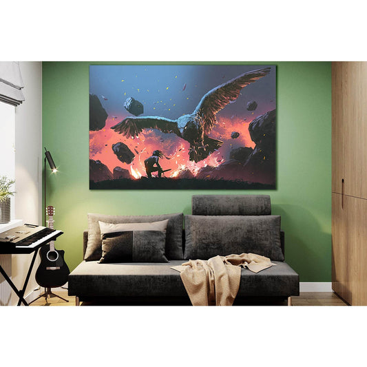 Man Fighting With Eagle №SL1227 Ready to Hang Canvas PrintCanvas art arrives ready to hang, with hanging accessories included and no additional framing required. Every canvas print is hand-crafted, made on-demand at our workshop and expertly stretched aro