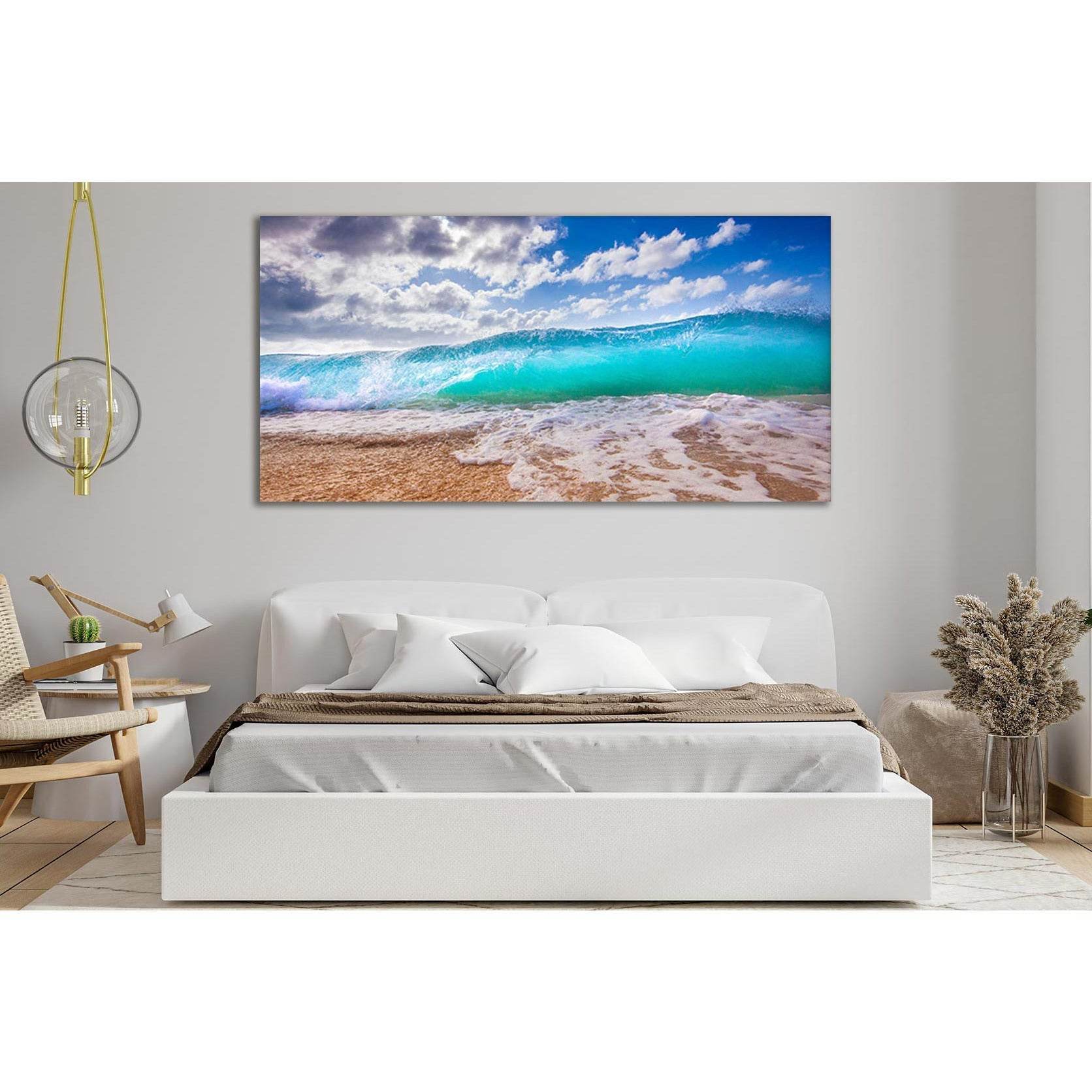Turquoise Transparent Wave №SL115 Ready to Hang Canvas PrintCanvas art arrives ready to hang, with hanging accessories included and no additional framing required. Every canvas print is hand-crafted, made on-demand at our workshop and expertly stretched a
