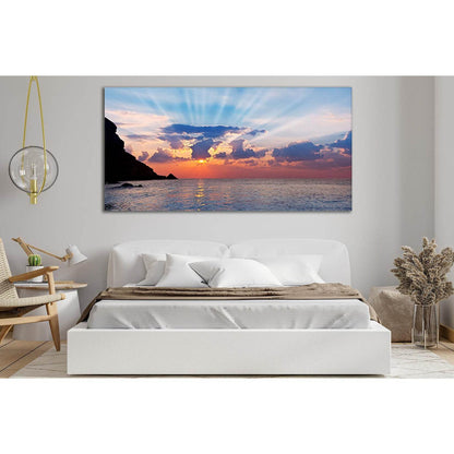 Sun Rays Sea Sunset №SL207 Ready to Hang Canvas PrintCanvas art arrives ready to hang, with hanging accessories included and no additional framing required. Every canvas print is hand-crafted, made on-demand at our workshop and expertly stretched around 1