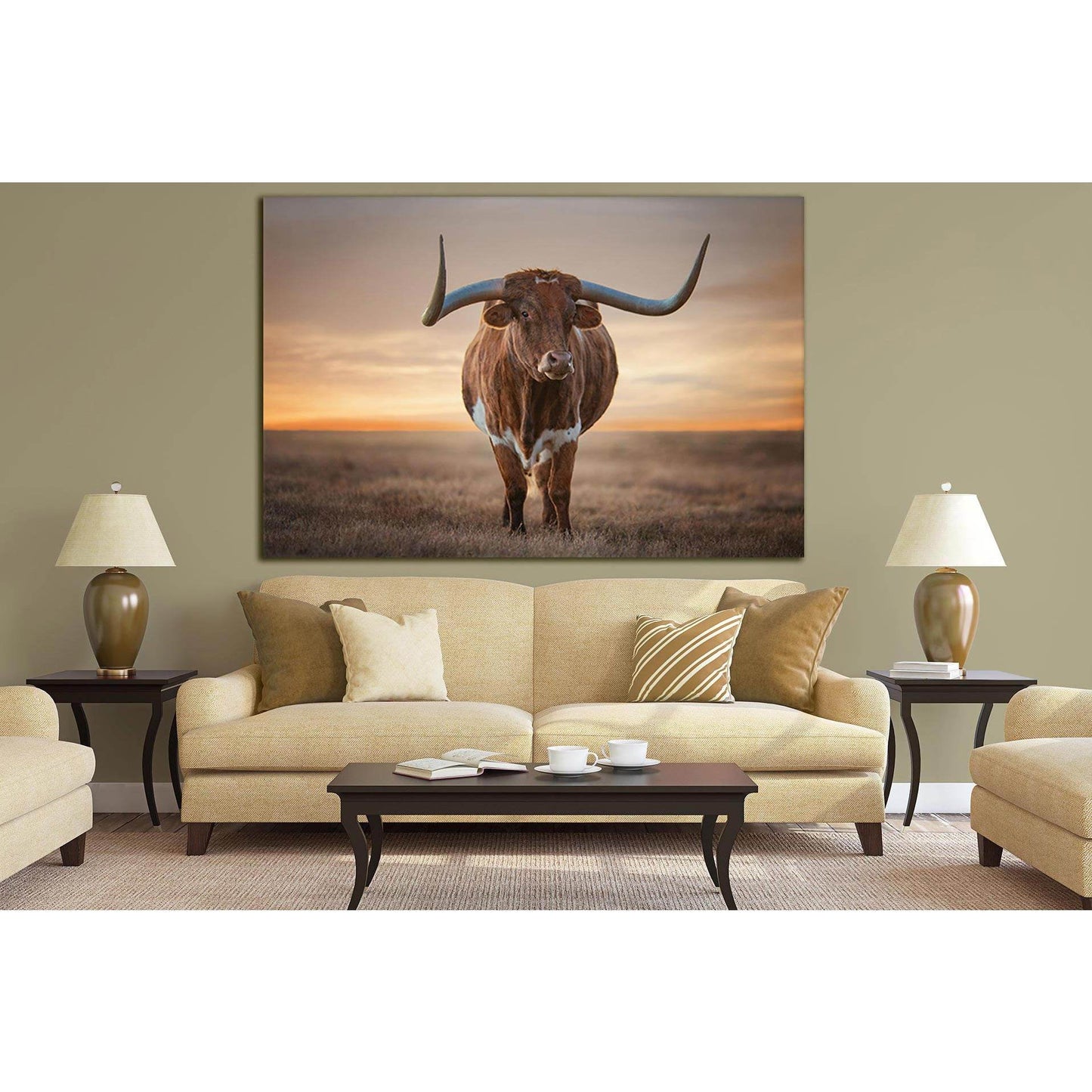 Bull With Big Horns №SL1041 Ready to Hang Canvas PrintCanvas art arrives ready to hang, with hanging accessories included and no additional framing required. Every canvas print is hand-crafted, made on-demand at our workshop and expertly stretched around