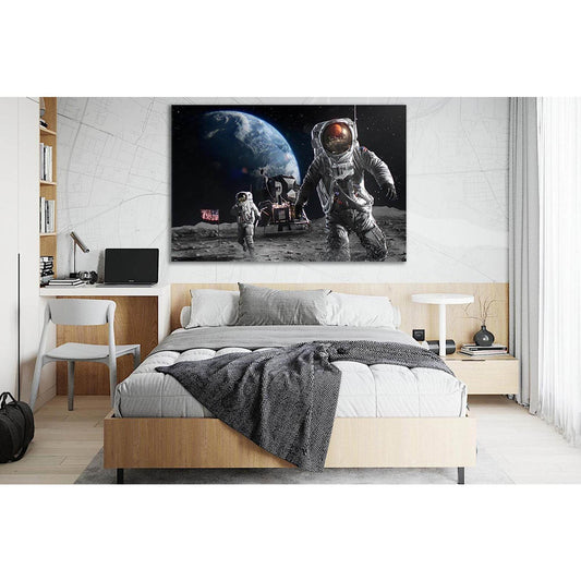 Astronauts Landing On The Moon №SL420 Ready to Hang Canvas PrintCanvas art arrives ready to hang, with hanging accessories included and no additional framing required. Every canvas print is hand-crafted, made on-demand at our workshop and expertly stretch