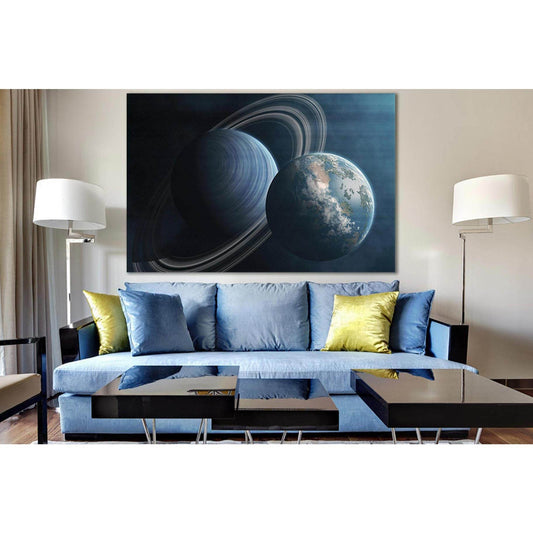 Two Planets Near Each Other №SL988 Ready to Hang Canvas PrintCanvas art arrives ready to hang, with hanging accessories included and no additional framing required. Every canvas print is hand-crafted, made on-demand at our workshop and expertly stretched